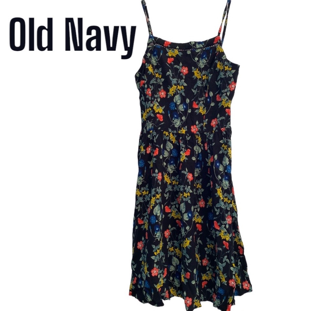 Old Navy Floral Sundress Black XS
